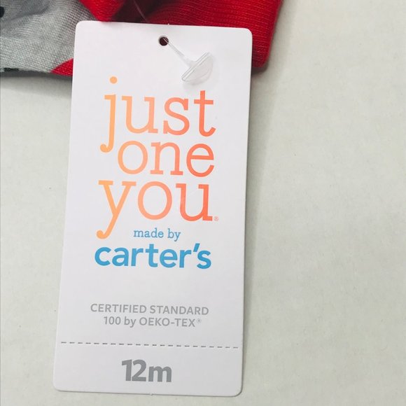 2 Pack Just One You Made By Carter's Baby 12 Month Dark Santa Footed Pajama New - Picture 13 of 16